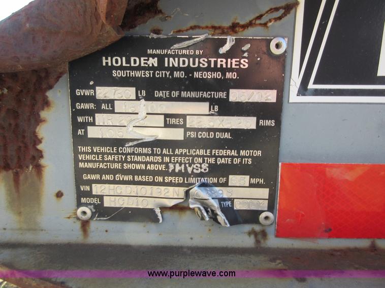 image for item BB9045 2002 Holden HCP10 converter dolly