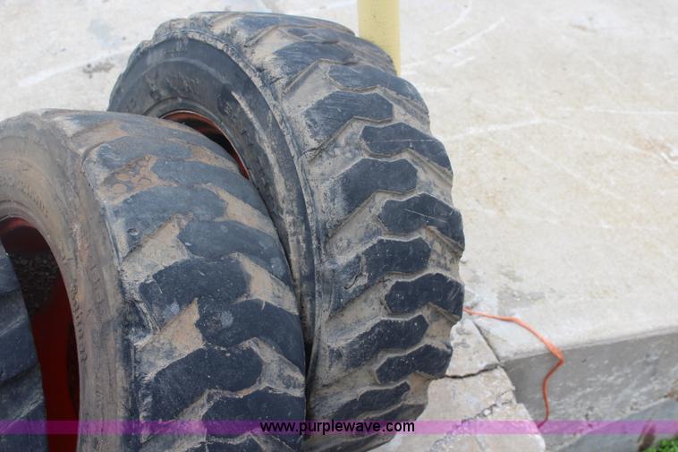 (4) Bobcat 1016.5 foamfilled skid steer tires and wheels in Paola, KS