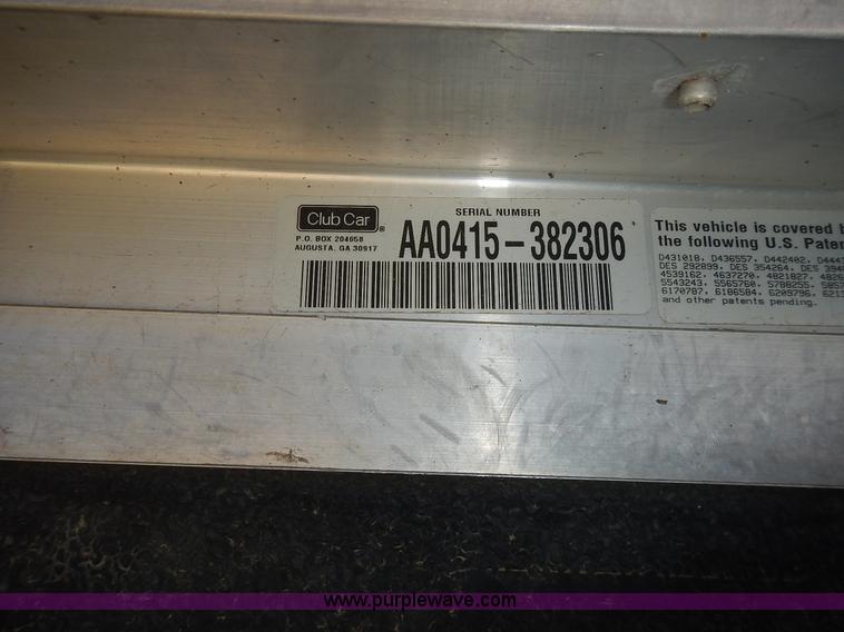 image for item BN9144 2004 Club Car electric golf cart