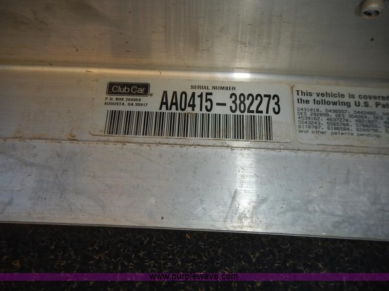 image for item BN9147 2004 Club Car electric golf cart