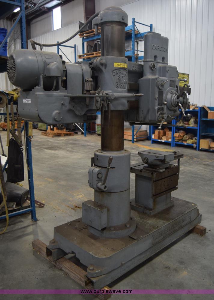 Carlton Machine radial arm drill press in Hesston, KS Item BO9730 sold Purple Wave