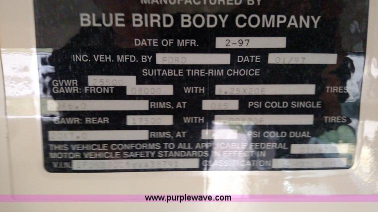 image for item BR9416 1997 Ford B800 Thomas school bus