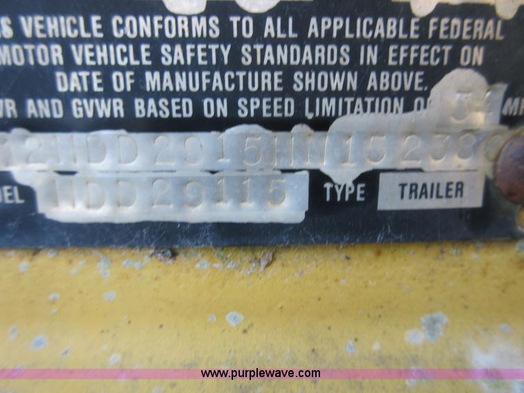 image for item I1842 1987 Holden 11DD29115 lowboy equipment trailer