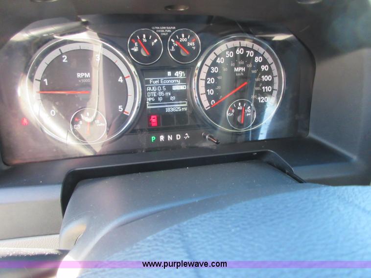 image for item I1845 2011 Dodge Ram 3500 Crew Cab flatbed pickup truck