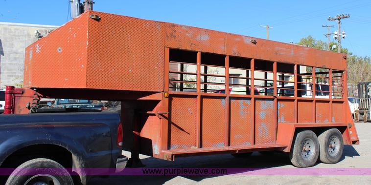 image for item J4280 Shop built livestock trailer