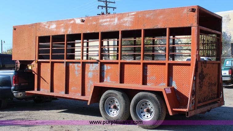 image for item J4280 Shop built livestock trailer