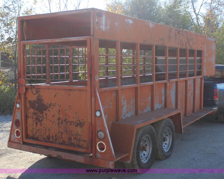image for item J4280 Shop built livestock trailer