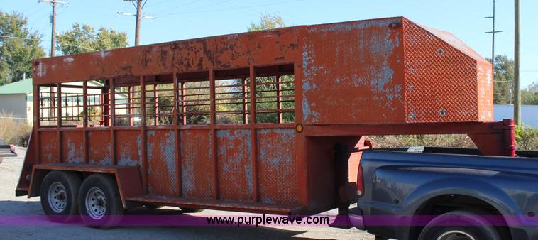 image for item J4280 Shop built livestock trailer