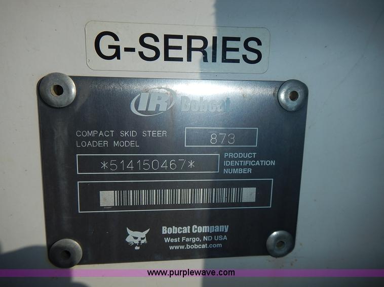 image for item J4540 2002 Bobcat 873 skid steer