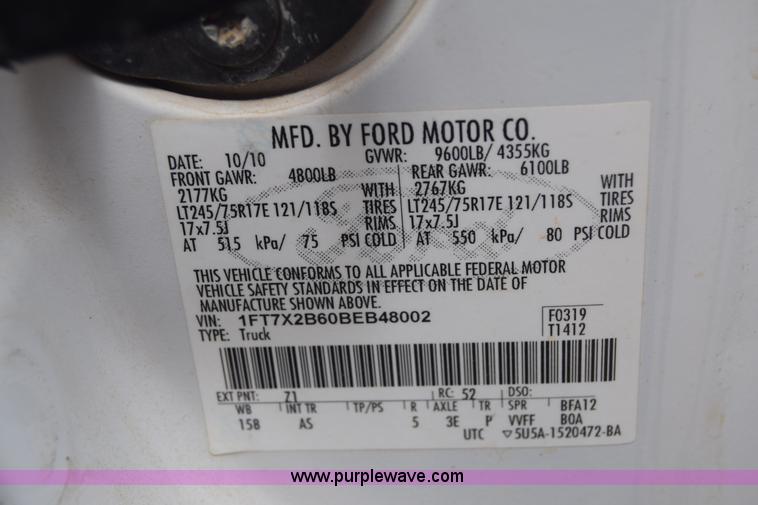 image for item J6583 2011 Ford F250 Super Duty XLT SuperCab pickup truck