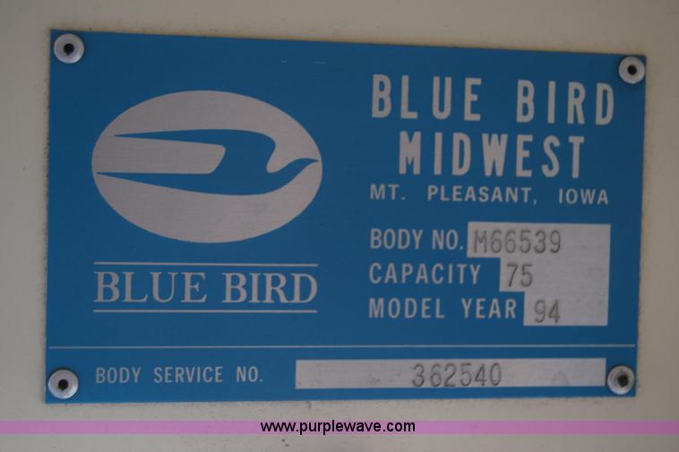 image for item K4967 1994 Blue Bird TC2000 school bus