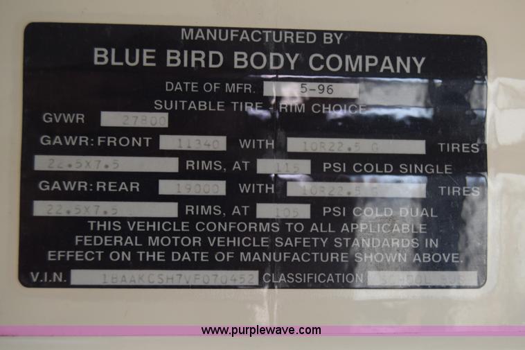 image for item K4969 1997 Blue Bird TC2000 school bus