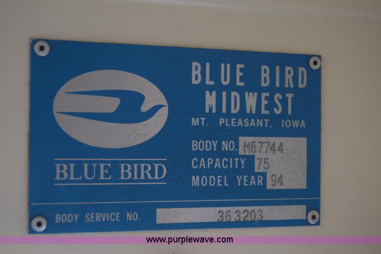 image for item K4971 1994 Blue Bird TC2000 school bus