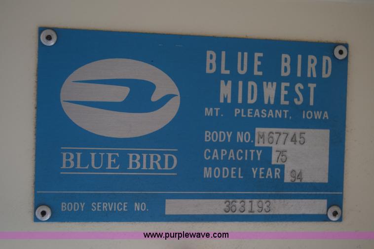 image for item K4972 1994 Blue Bird TC2000 school bus