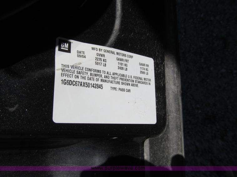 image for item L1820 2005 Cadillac STS