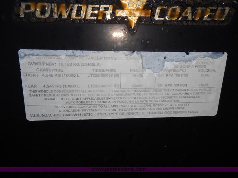 image for item L3519 2008 PJ equipment trailer