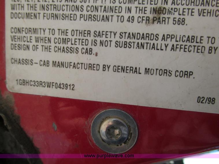 image for item N9273 1998 Chevrolet Cheyenne 3500 service truck