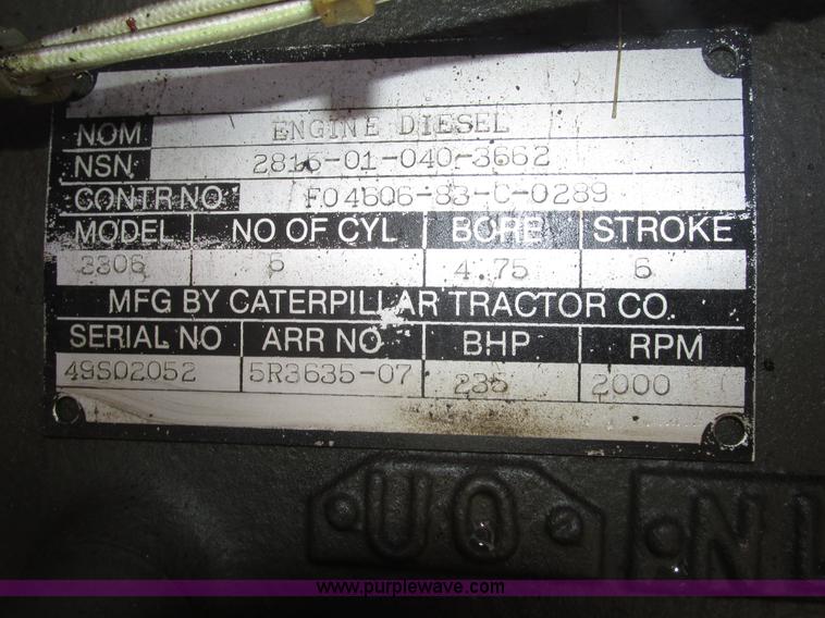 image for item AV9034 1985 Caterpillar 3306 turbo diesel engine