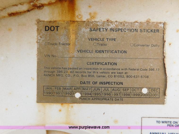 image for item AW9412 1984 Ranch bottom dump trailer