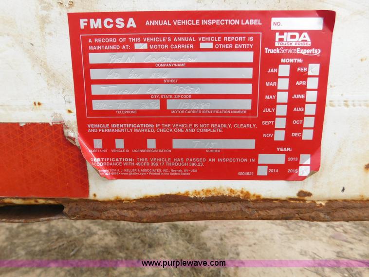 image for item AW9412 1984 Ranch bottom dump trailer