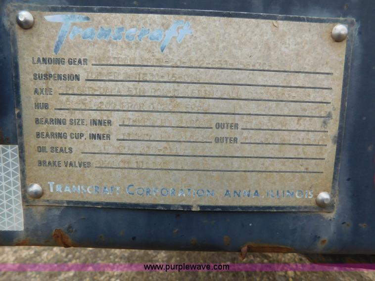 image for item AW9416 1992 Transcraft TL-110 flatbed trailer