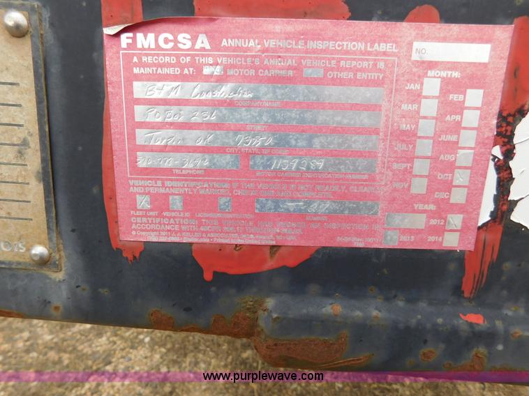 image for item AW9416 1992 Transcraft TL-110 flatbed trailer