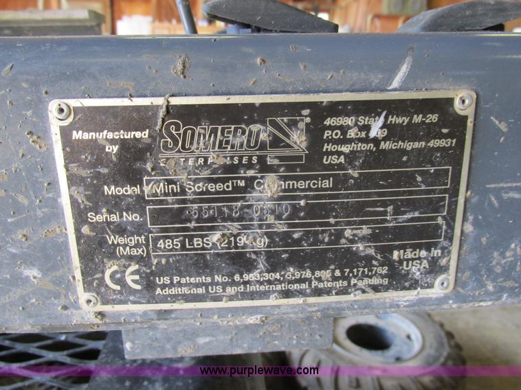 image for item BS9971 Somero Mini Screed Commercial walk behind laser screed