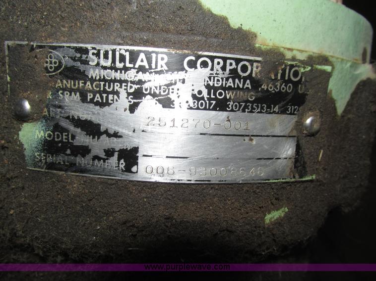 image for item H1028 Sullair 185DPQJD air compressor