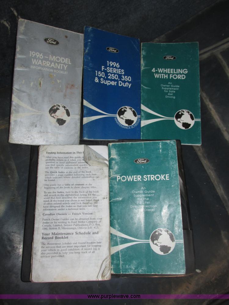 image for item H1032 1996 Ford F350 XLT Crew Cab flat dump bed truck