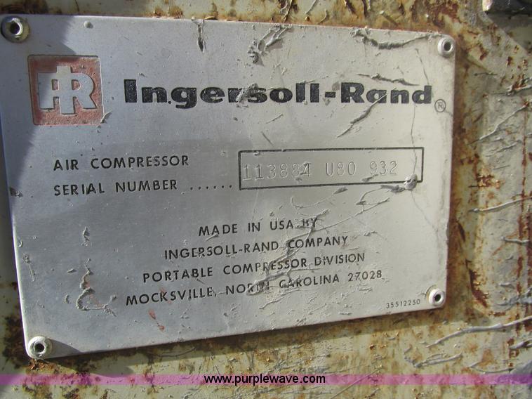 image for item H1034 Ingersoll Rand air compressor