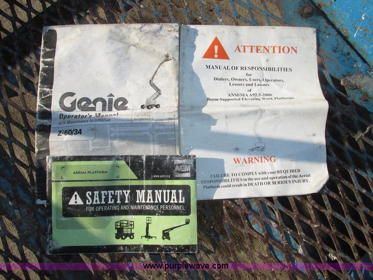image for item H1037 2002 Genie Z60/34 boom lift