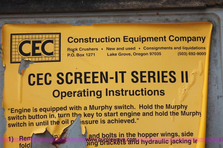 image for item H8075 CEC Screen-It 6 x 16 Road Runner Series II screen plant