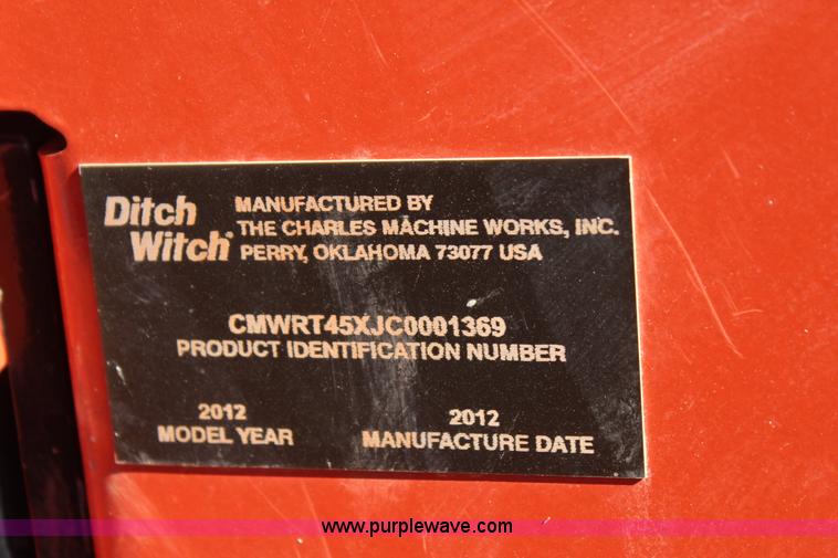 image for item J4256 2012 Ditch Witch RT45 trencher