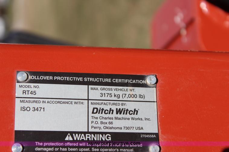 image for item J4256 2012 Ditch Witch RT45 trencher