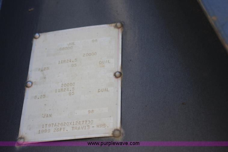 image for item J7736 1999 Travis HRS end dump trailer