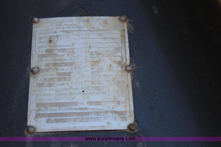 image for item J7738 1998 Travis HRS end dump trailer