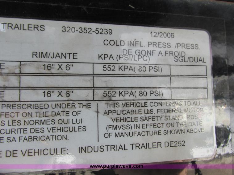 image for item L3907 2007 Felling FT-20 equipment trailer