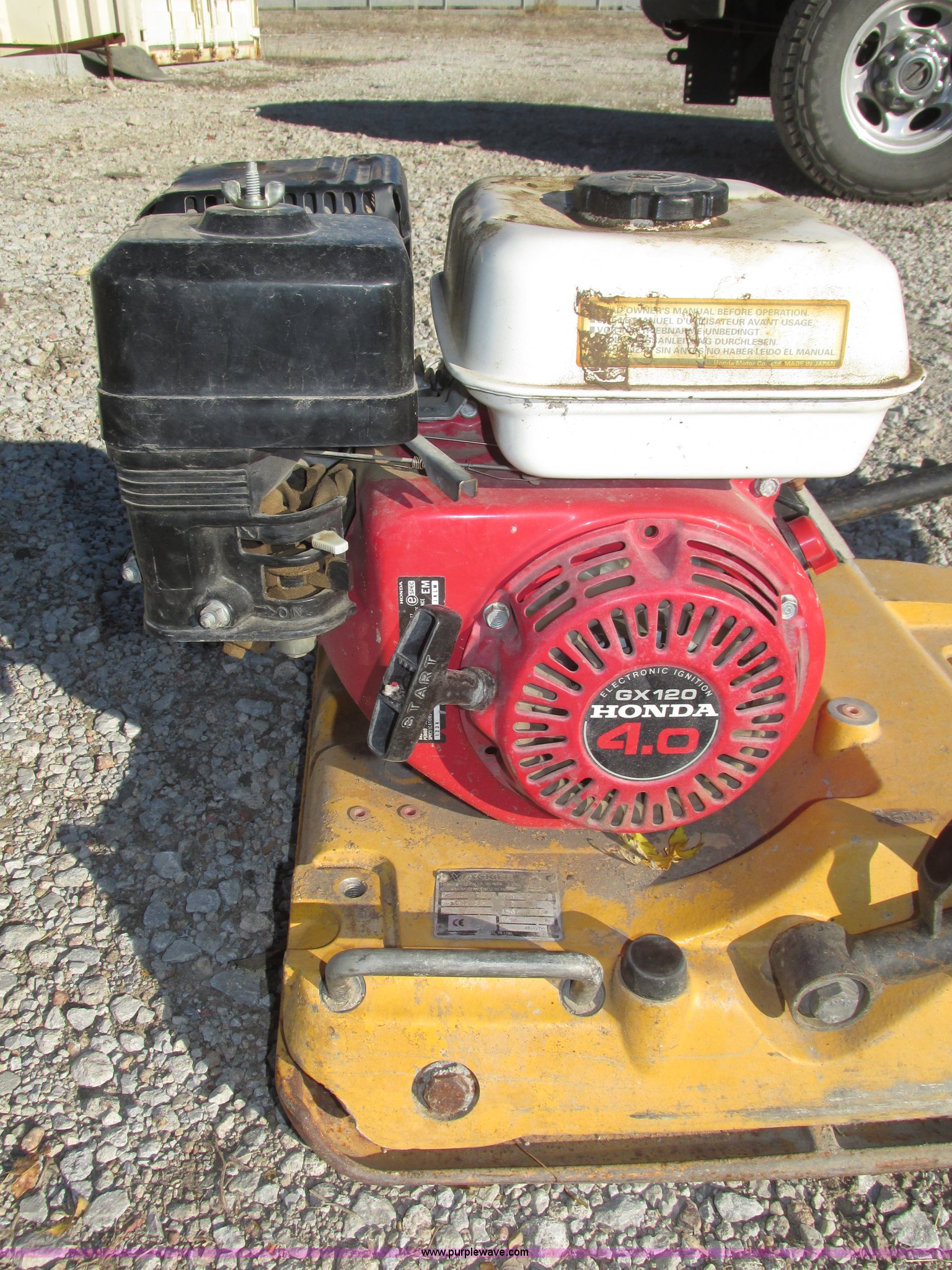 Wacker WP1550 plate compactor in Lincoln, NE Item AV9035 sold