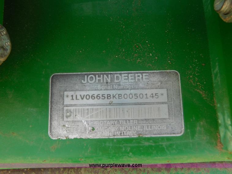 image for item AW9361 John Deere 665 rotary tiller