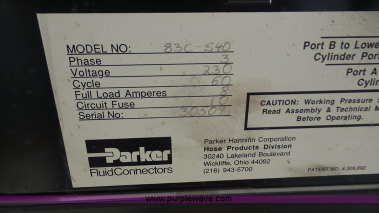 image for item BL9290 Parker 83C-540 hydraulic hose crimper