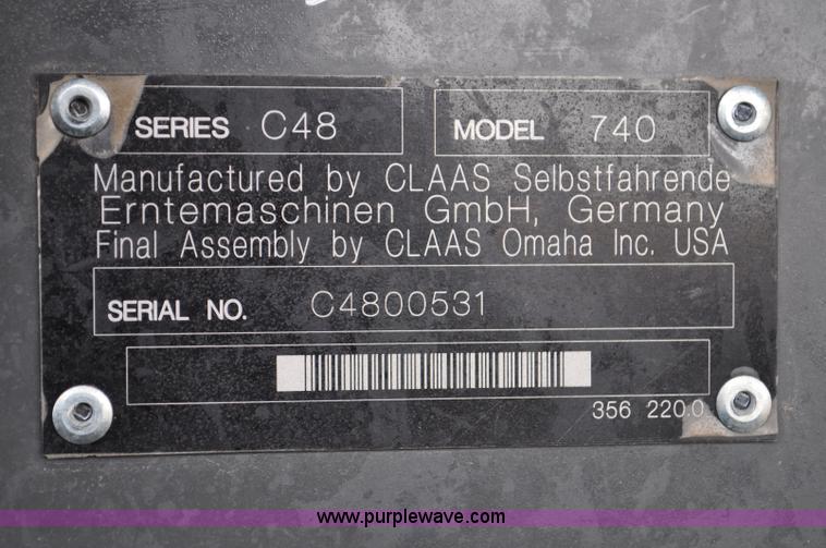 image for item G7074 2012 Lexion Claas 740 combine
