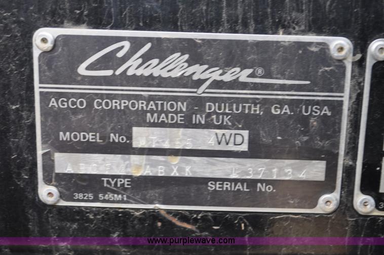 image for item G7089 2002 Challenger MT455 MFWD tractor