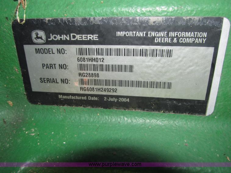 image for item H1017 2004 John Deere 9760 STS combine