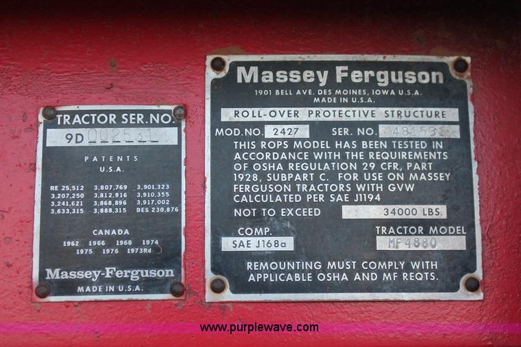 image for item H8005 1980 Massey-Ferguson 4880 4WD tractor