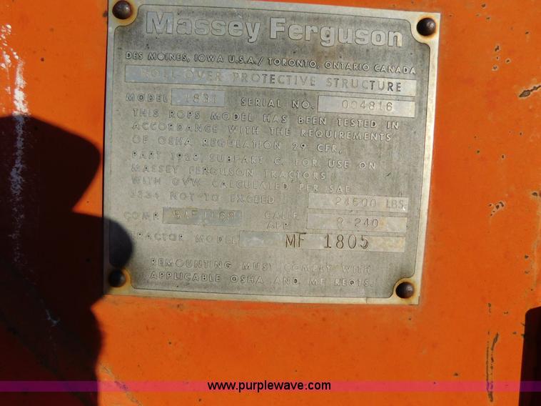 image for item J6835 1976 Massey-Ferguson 1805 4WD tractor
