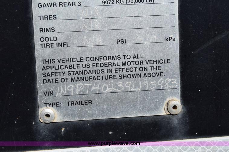 image for item K4993 2009 Neville sprayer trailer