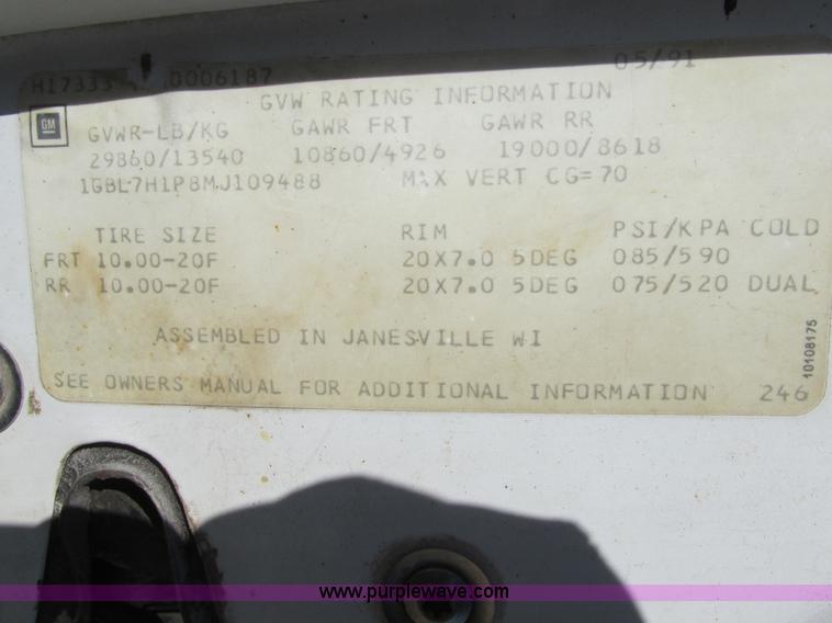 image for item K5204 1991 Chevrolet Kodiak seed tender truck