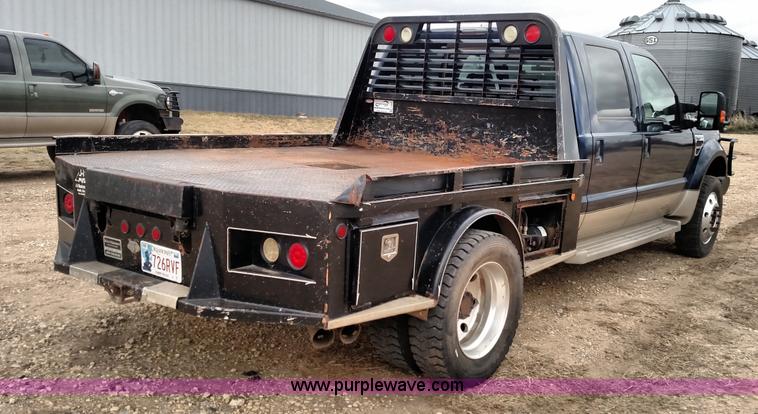 image for item L6037 2008 Ford F450 Super Duty Lariat King Ranch Crew Cab flatbed truck