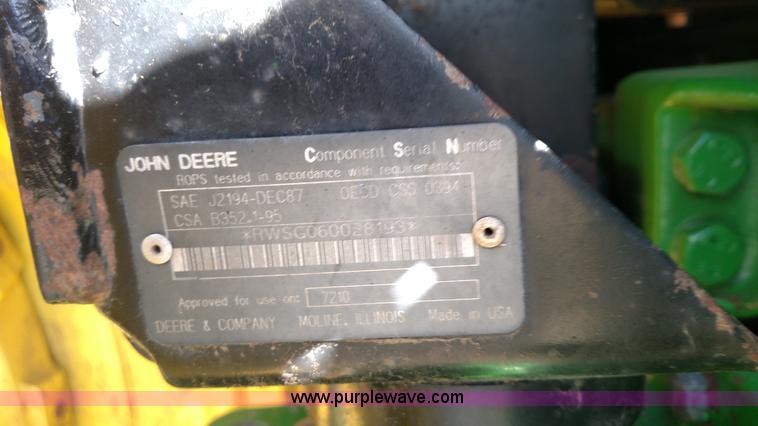 image for item L6088 1999 John Deere 7210 MFWD tractor