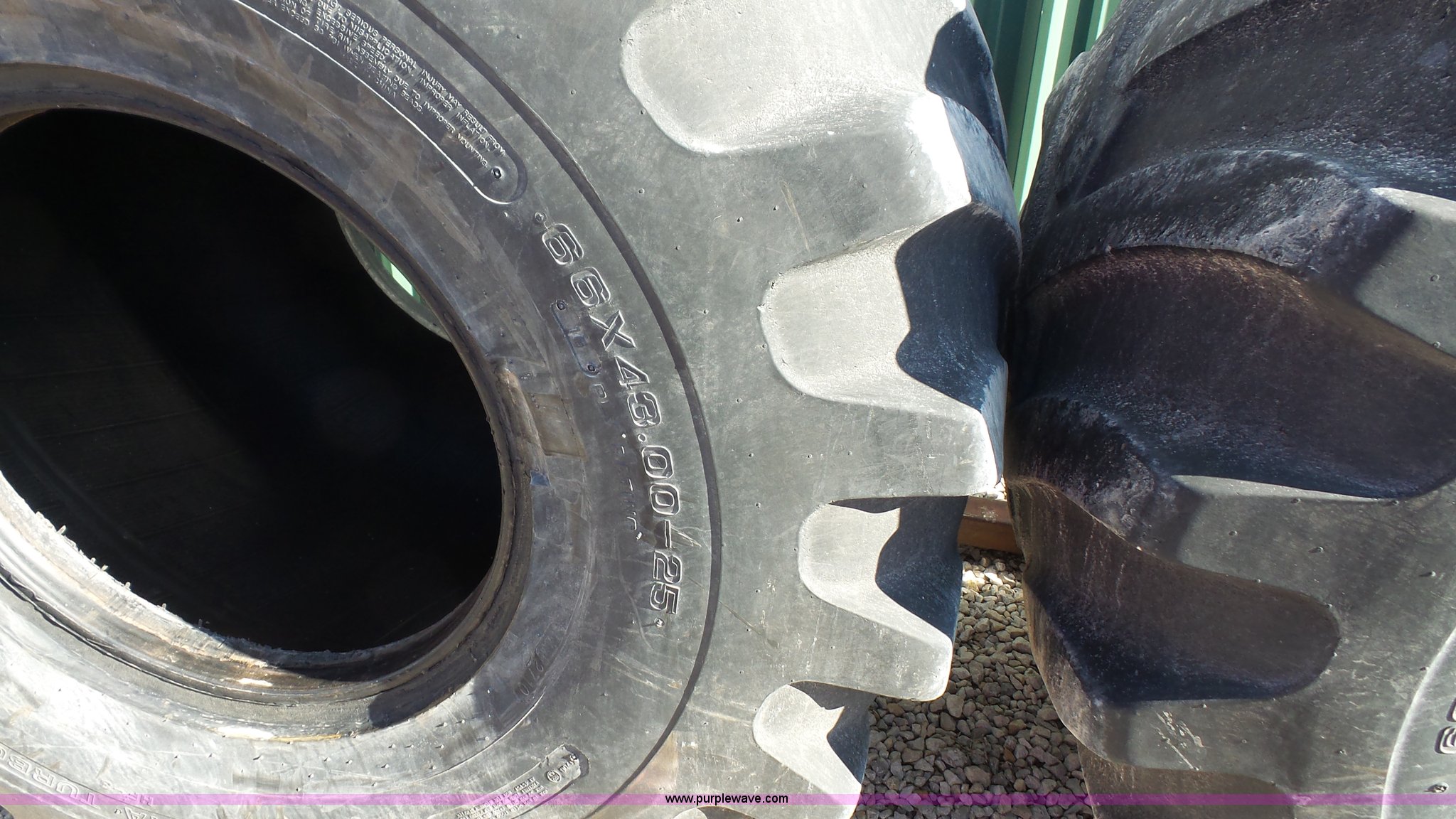 (2) 66x43.0025 flotation tires in Mound City, KS Item BL9289 sold Purple Wave